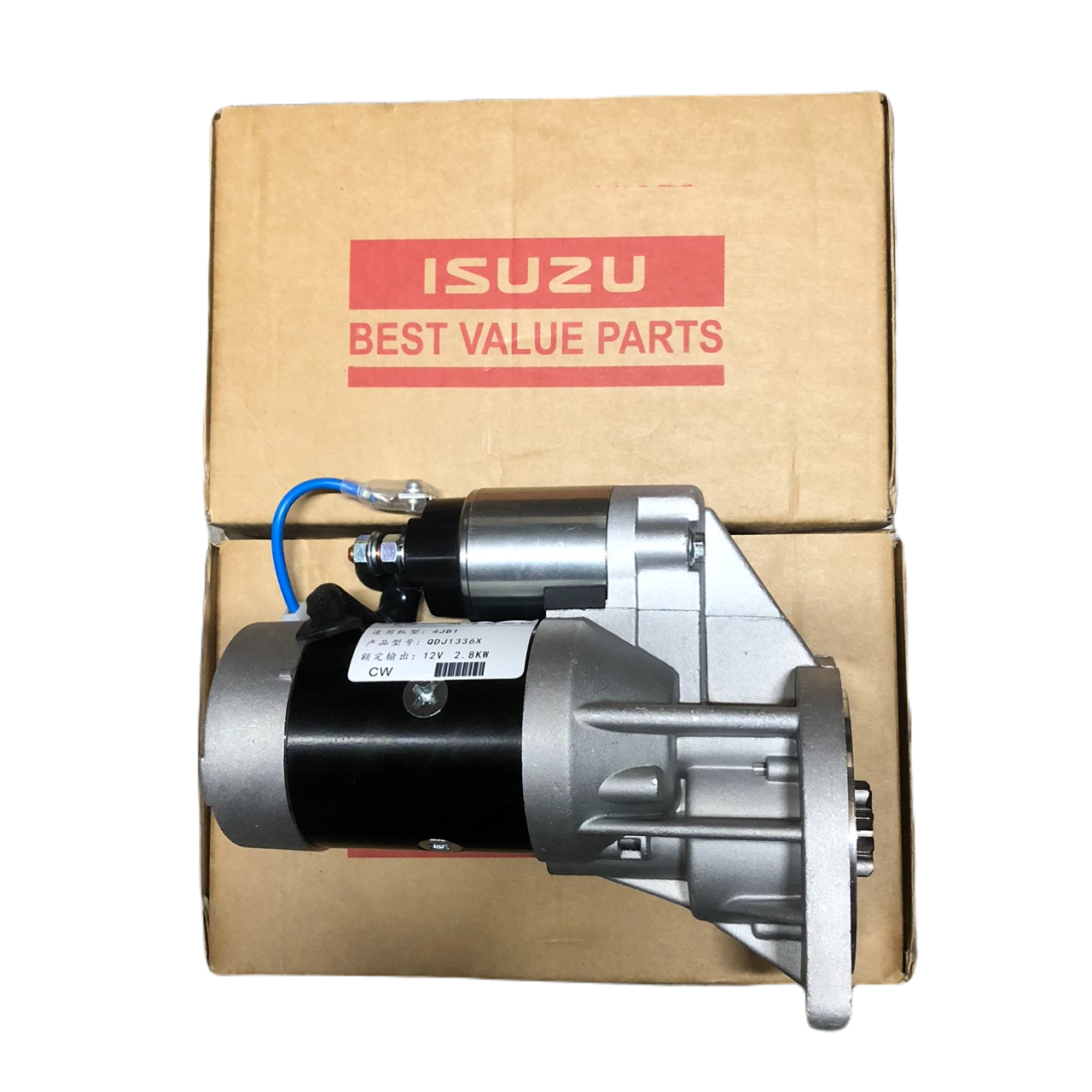 MÁY ĐỀ ISUZU QKR, 493 4JB1 QDJ1307 -12V HÀNG XỊN ( RĂNG LỒI) VỎ ISUZU BVL